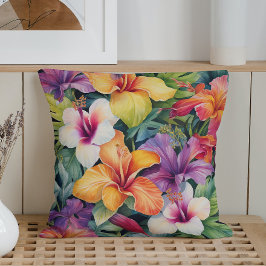 Tropisches Paradies für Wasserfarben Kissen