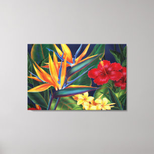 Tropisches Paradies Hawaiian 2-Panel-Leinwand Leinwanddruck
