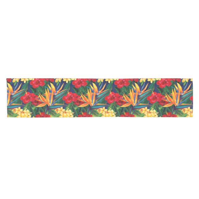 Tropisches Paradies Hawaiian Floral Kurzer Tischläufer (Horizontal)