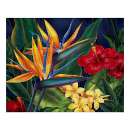 Tropisches Paradies Hawaiian Floral Posters Poster