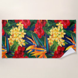 Tropisches Paradies Hawaiian Floral Strandtuch