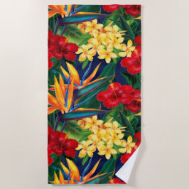 Tropisches Paradies Hawaiian Floral Strandtuch