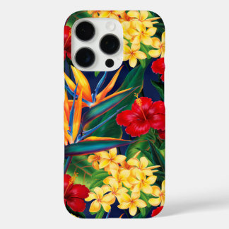 Tropisches Paradies Hawaiian Floral Vertikal iPhone 16 Pro Hülle