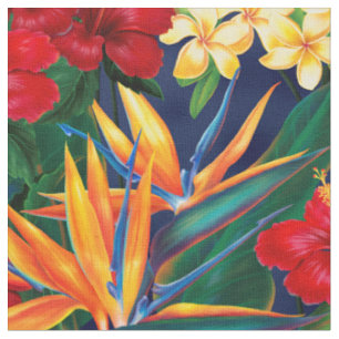 Tropisches Paradies Hawaiianische Flora - Kleine G Stoff