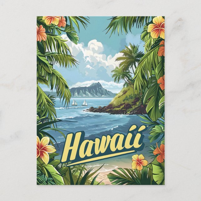 Tropisches Paradies: Hawaiis Küstenblut Postkarte (Vorderseite)