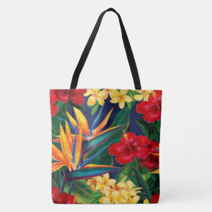 Tropisches Paradies-hawaiische Blumenstrand-Tasche Tasche