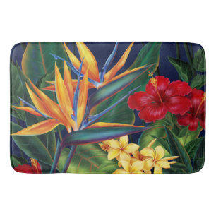 Tropisches Paradies-hawaiisches Blumen Badematte