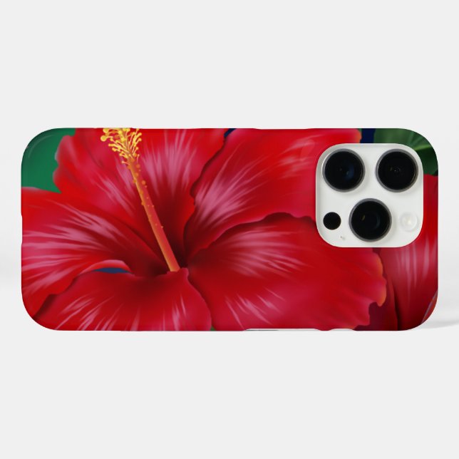 Tropisches Paradies Hibiskus Hawaiian iPhone 16 Pro Hülle (Rückseite (Horizontal))