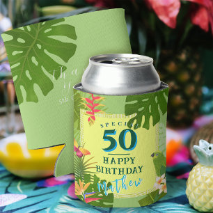 Tropisches Paradies Jährlicher Geburtstag Grün Dosenkühler