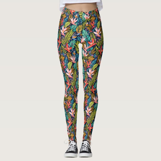 Tropisches Paradies Leggings (Vorderseite)