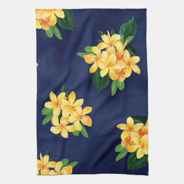Tropisches Paradies Plumeria Hawaiian Handtuch (Vertikal)