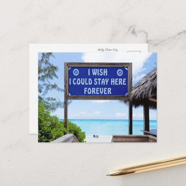 Tropisches Paradies Postkarte (Vorderseite/Rückseite Beispiel)