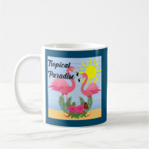 Tropisches Paradies Rosa Flamingo - Klassische Tas