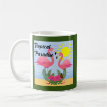 Tropisches Paradies Rosa Flamingo - Klassische Tas