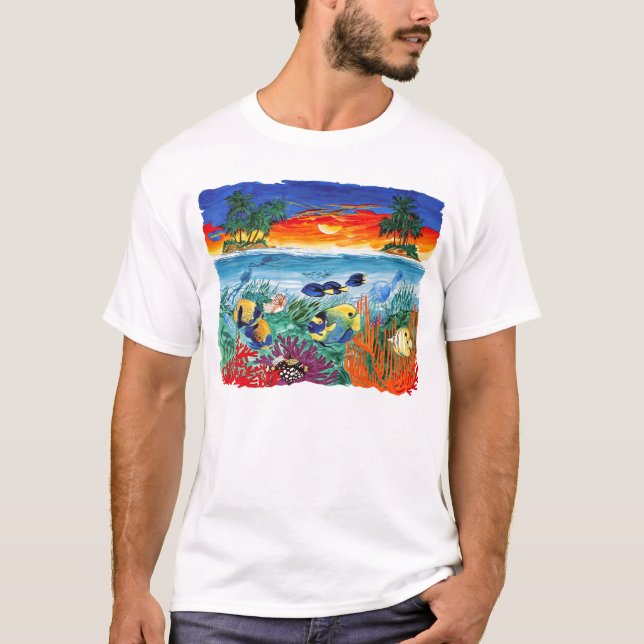 Tropisches Paradies T-Shirt (Vorderseite)
