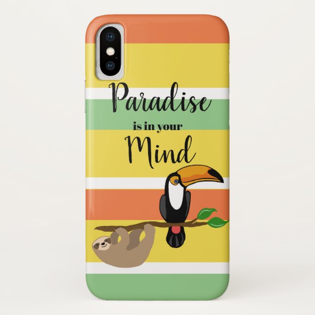 Tropisches Paradies, Trägheit und toucan Case-Mate iPhone Hülle (Rückseite)