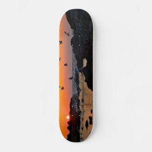 Tropisches Paradies Wasser Strand Sonnenuntergang  Skateboard