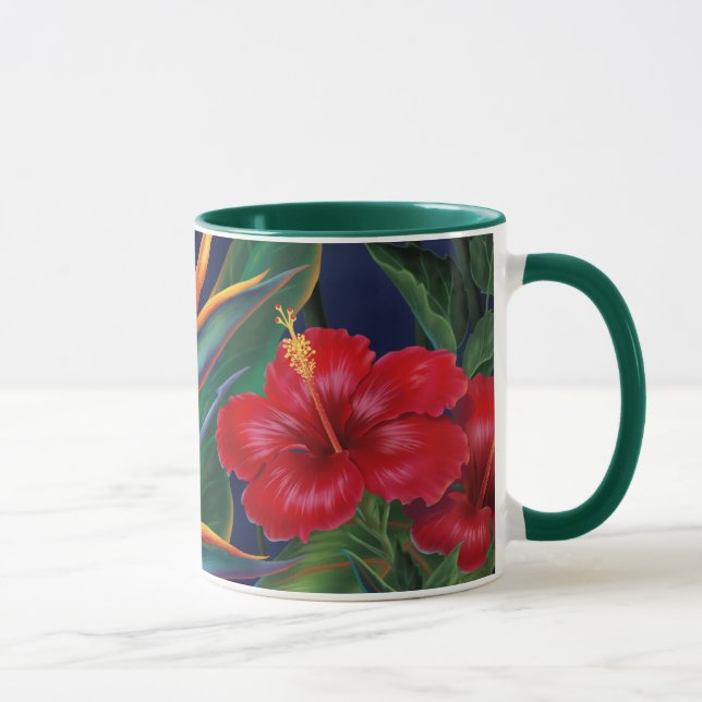 Tropisches Paradies Zweifarbige Hunter-Tasse Tasse (Rechts)
