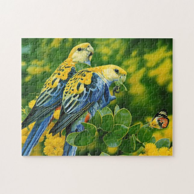 Tropisches Parrots-Spielpuzzle (Horizontal)