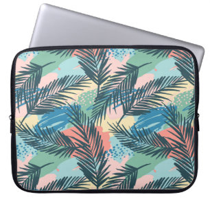 Tropisches Pastell-Leaf-Muster Laptopschutzhülle