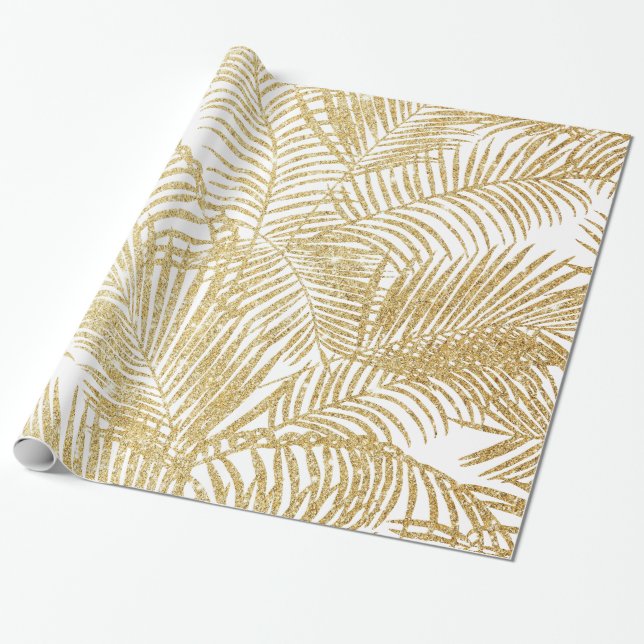 Tropisches Pflanzenmuster des eleganten Geschenkpapier (Ungerollt)