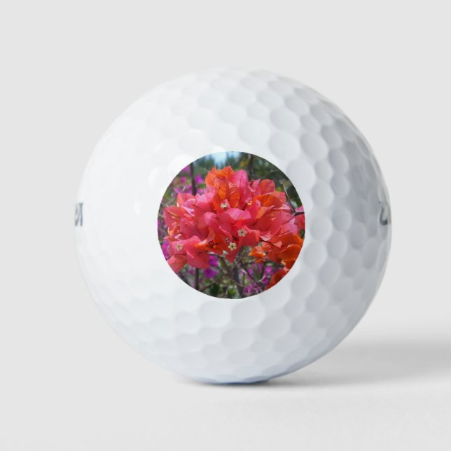 Tropisches Pink Bougainvillea Insel Floral Golfball (Vorderseite)