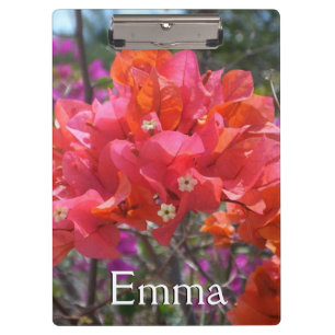 Tropisches Pink Bougainvillea Klemmbrett