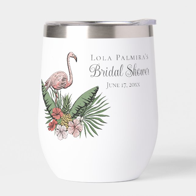 Tropisches Pink-Flamingo-Brautparty (Links)