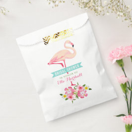 Tropisches Pink Flamingo Brautparty Geschenktütchen