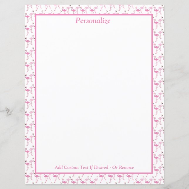 Tropisches Pink Flamingos personalize Stationery (Vorderseite)