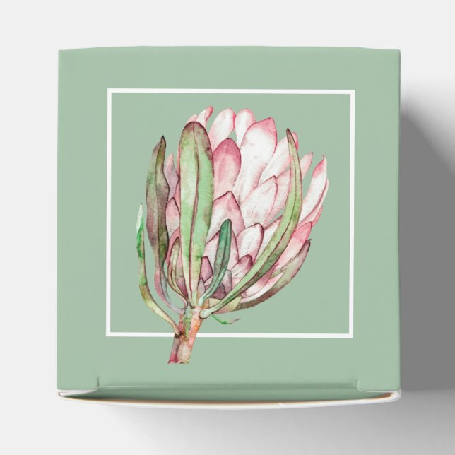 Tropisches Pink-Protea-Party Geschenkschachtel (Oben)