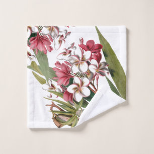 Tropisches Plumeria-Blumen-Bad-Tuch-Set Badhandtuch Set