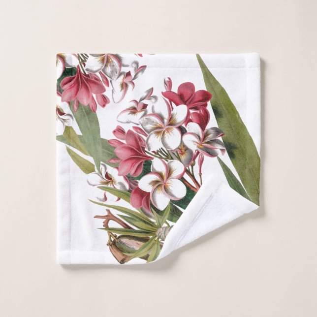 Tropisches Plumeria-Blumen-Bad-Tuch-Set Badhandtuch Set (Waschlappen)
