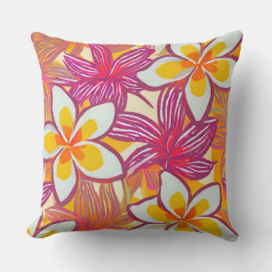 Tropisches Plumeria Hawaii-Wurfkissen Kissen