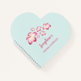 Tropisches Plumeria Pink-HochzeitsNotebook Notizbuch
