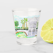 Tropisches Poolsde-Shotglas von Ariella & Lily