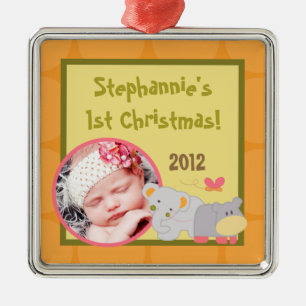 Tropisches Punchmädchen für personalisierte Dekora Ornament Aus Metall