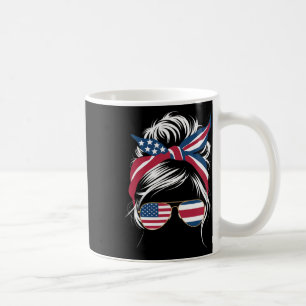 Tropisches Pura Vida unordentliches Haar Bun Usa a Kaffeetasse