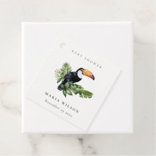 Tropisches Regenwald Toucan Foliage Babydusche Geschenkanhänger