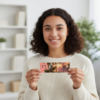 Tropisches Reisezeichen Mini Visitenkarte