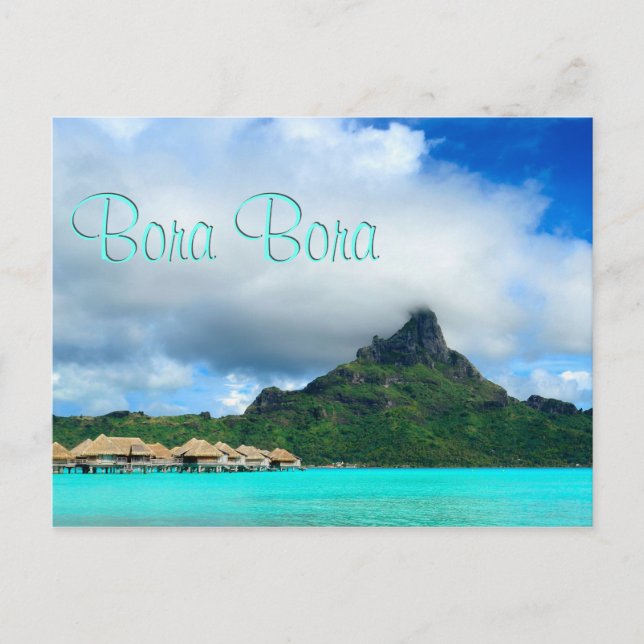 Tropisches Resort Bora Bora Postkarte (Vorderseite)
