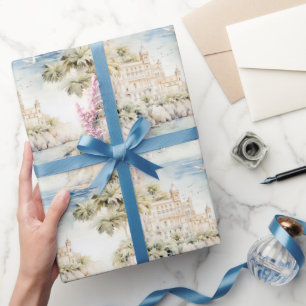 Tropisches Resort Ozean Meeresküste Geschenkpapier