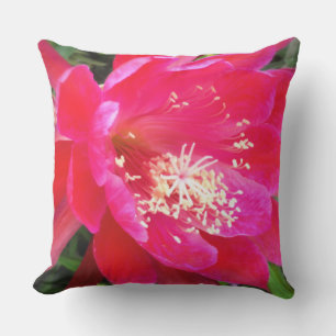 Tropisches rosa Blütenfoto Kissen