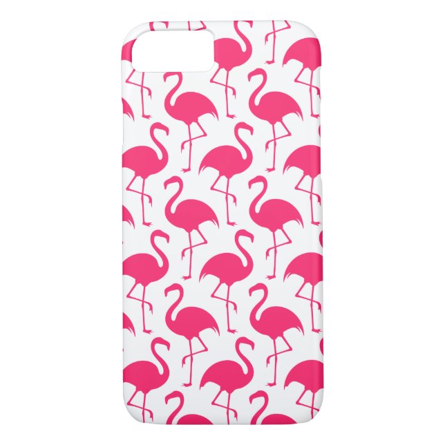 Tropisches rosa Flamingo-Muster Case-Mate iPhone Hülle (Rückseite)