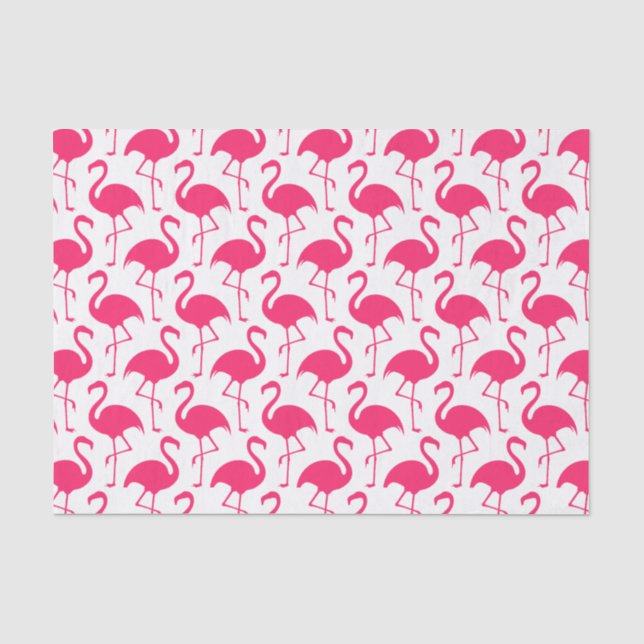 Tropisches rosa Flamingo-Strand-Thema Seidenpapier (Vorderseite)
