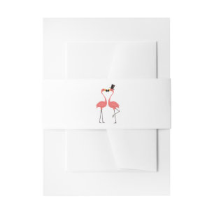 Tropisches rosa Flamingos - Hochzeit, Sommer, Luau Einladungsbanderole
