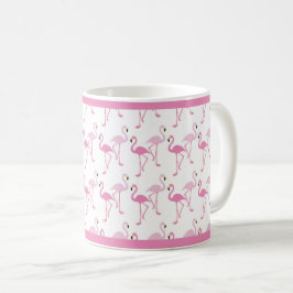 Tropisches, rosa Flamingos-Muster Kaffeetasse