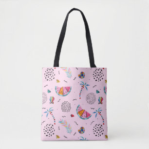 Tropisches rosa Memphis-Art-Muster Tasche