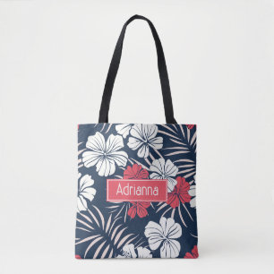 Tropisches Rosa und blutige Navy Tasche