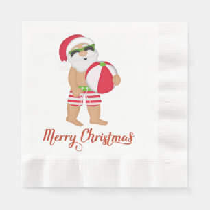 Tropisches Sankt-Weihnachtspapierservietten Serviette